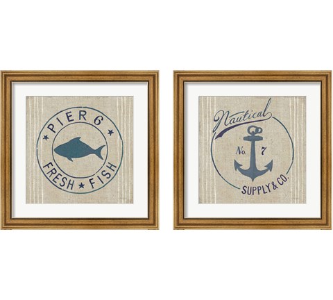 Floursack Nautical  2 Piece Framed Art Print Set by Danhui Nai