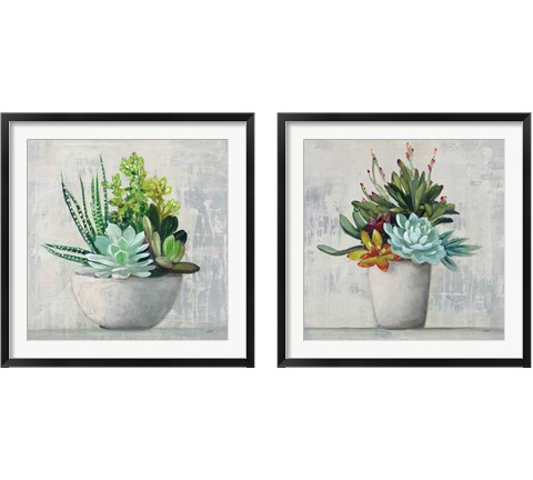 Succulent Still Life 2 Piece Framed Art Print Set by Julia Purinton