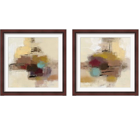 Morello Cherry Abstract 2 Piece Framed Art Print Set by Silvia Vassileva