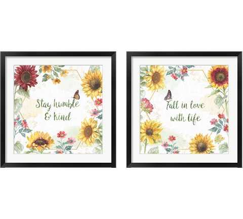 Sunflower Splendor 2 Piece Framed Art Print Set by Beth Grove