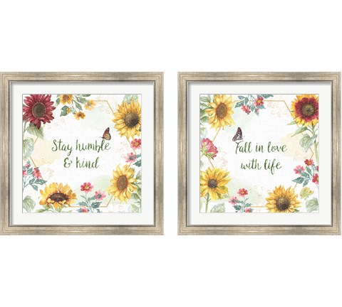 Sunflower Splendor 2 Piece Framed Art Print Set by Beth Grove