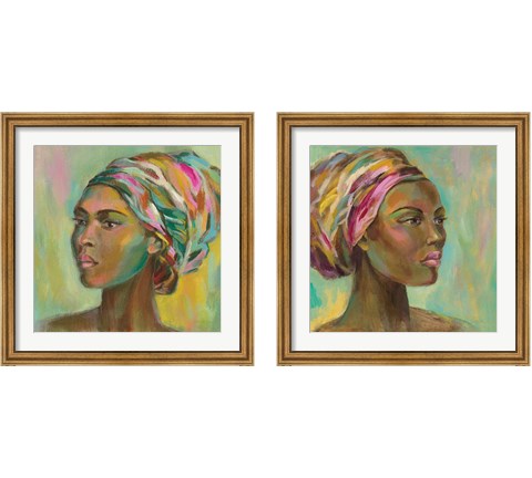 African Woman 2 Piece Framed Art Print Set by Silvia Vassileva