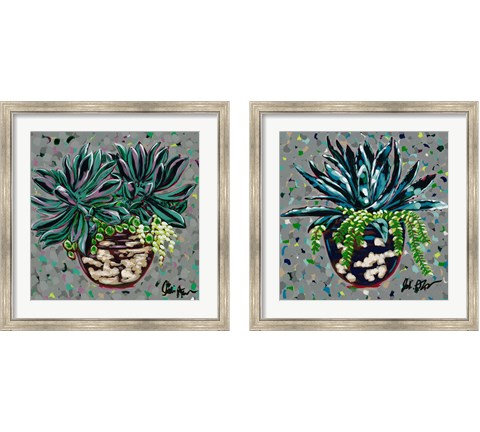 Succulent Pot 2 Piece Framed Art Print Set by Jodi Augustine