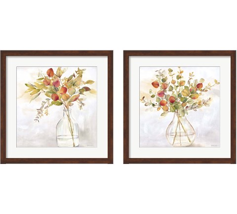 Eucalyptus Vase Spice 2 Piece Framed Art Print Set by Cynthia Coulter