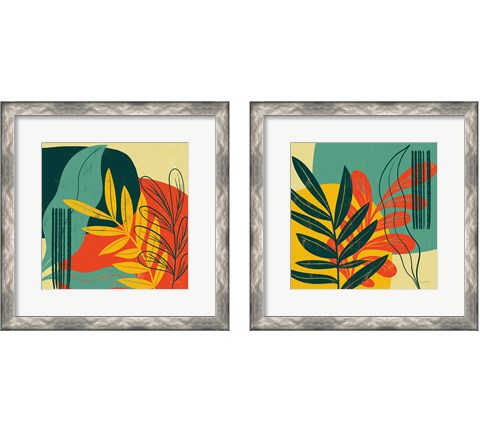 Mid Century Modern  2 Piece Framed Art Print Set by Becky Thorns