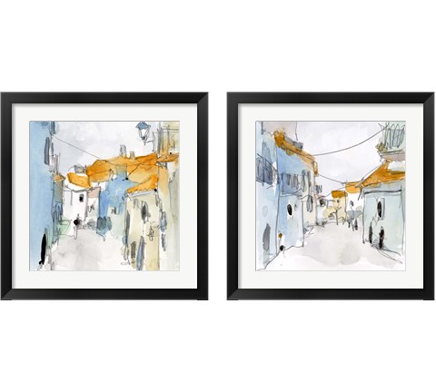 Along the Spanish Sidewalk 2 Piece Framed Art Print Set by Sam Dixon