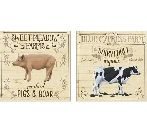 Animal Farm Collection 2 Piece Art Print Set by Grace Popp