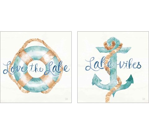 Lake Love 2 Piece Art Print Set by Dina June