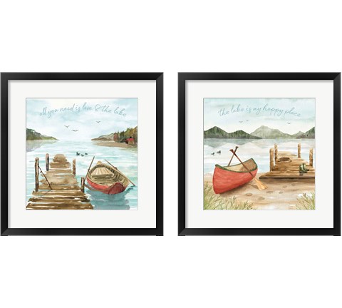 Lake Love 2 Piece Framed Art Print Set by Dina June