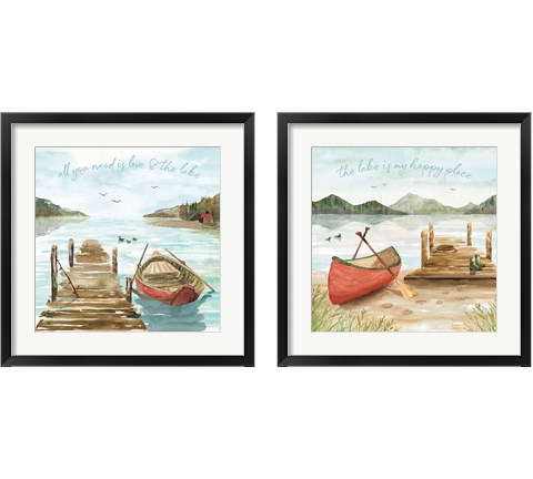 Lake Love 2 Piece Framed Art Print Set by Dina June