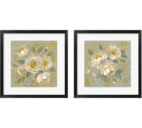 Sage Floral 2 Piece Framed Art Print Set by Silvia Vassileva