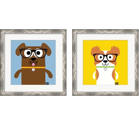 Bow Wow Dogs 2 Piece Framed Art Print Set by Todd Art