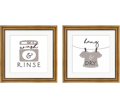 Hang and Dry 2 Piece Framed Art Print Set by Elizabeth Tyndall