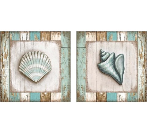 Beach 2 Piece Art Print Set by Elizabeth Tyndall