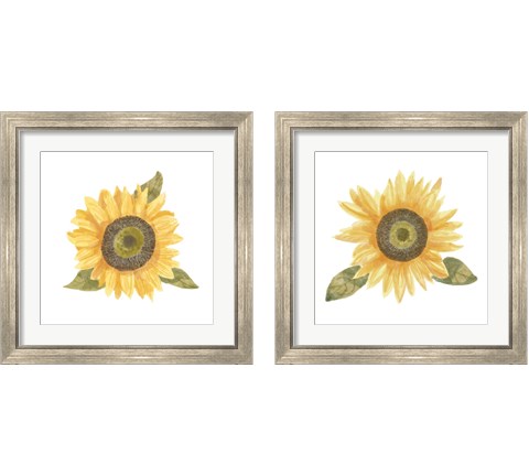 Single Sunflower 2 Piece Framed Art Print Set by Bannarot