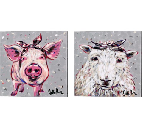 Farm Pop 2 Piece Canvas Print Set by Jodi Augustine