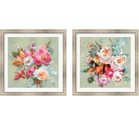 Windblown Blooms 2 Piece Framed Art Print Set by Danhui Nai