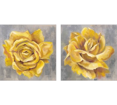 Yellow Roses 2 Piece Art Print Set by Silvia Vassileva