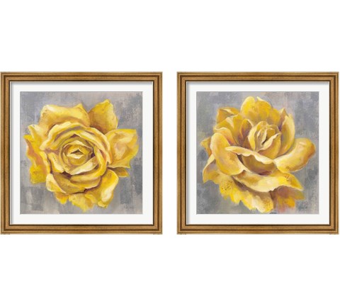 Yellow Roses 2 Piece Framed Art Print Set by Silvia Vassileva