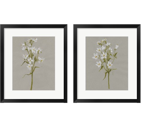 White Field Flowers 2 Piece Framed Art Print Set by Jennifer Goldberger