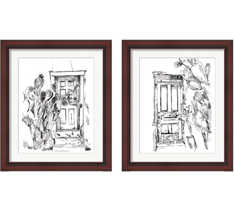 Cactus Door 2 Piece Framed Art Print Set by Jennifer Parker