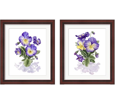 Viola Pansies 2 Piece Framed Art Print Set by Grace Popp