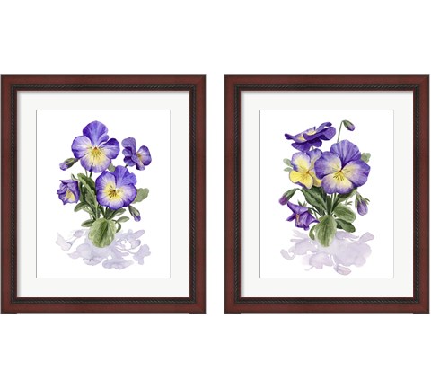 Viola Pansies 2 Piece Framed Art Print Set by Grace Popp