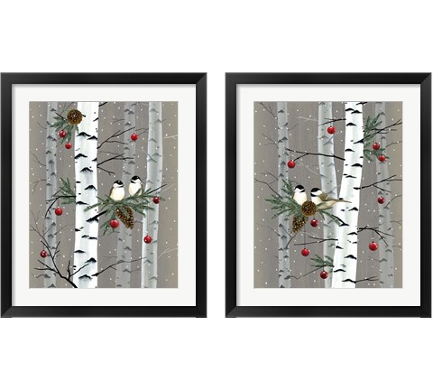 Birch Birds 2 Piece Framed Art Print Set by Grace Popp