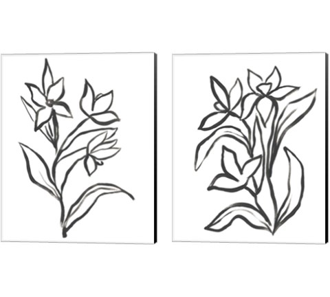 Jonquil Gesture 2 Piece Canvas Print Set by June Erica Vess