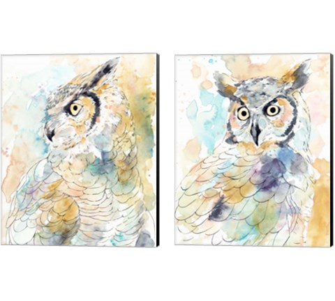 Owl Majestic 2 Piece Canvas Print Set by Annie Warren