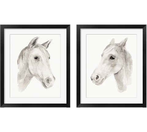 Ivory Stallion 2 Piece Framed Art Print Set by Annie Warren