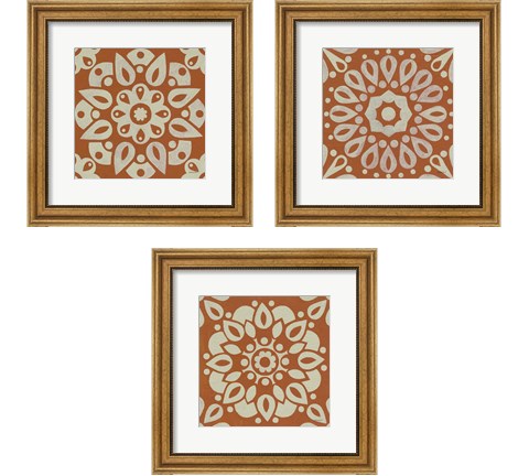 Terra Cotta Tile 3 Piece Framed Art Print Set by Kathrine Lovell