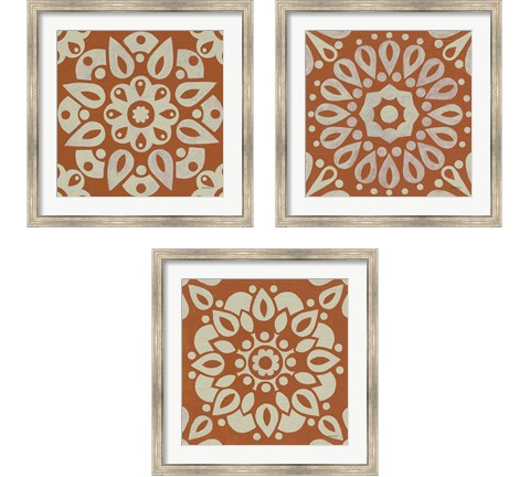 Terra Cotta Tile 3 Piece Framed Art Print Set by Kathrine Lovell