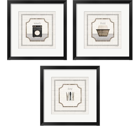 Laundry 3 Piece Framed Art Print Set by Jennifer Pugh