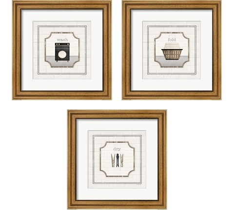 Laundry 3 Piece Framed Art Print Set by Jennifer Pugh