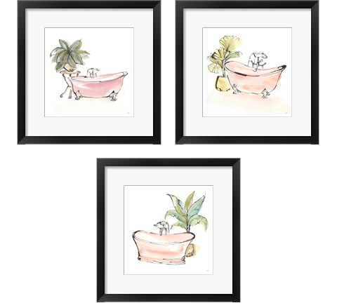 Tub 3 Piece Framed Art Print Set by Chris Paschke