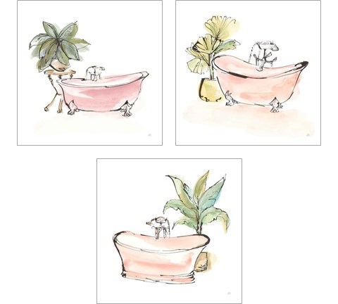 Tub 3 Piece Art Print Set by Chris Paschke