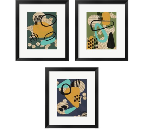 Contemporary Configuration 3 Piece Framed Art Print Set by Regina Moore