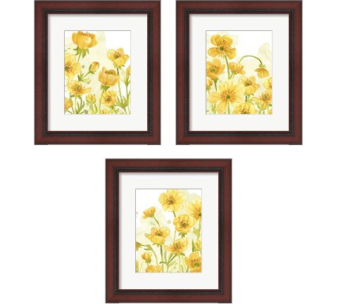 Sunshine Meadow 3 Piece Framed Art Print Set by June Erica Vess