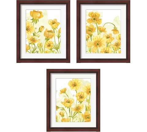 Sunshine Meadow 3 Piece Framed Art Print Set by June Erica Vess