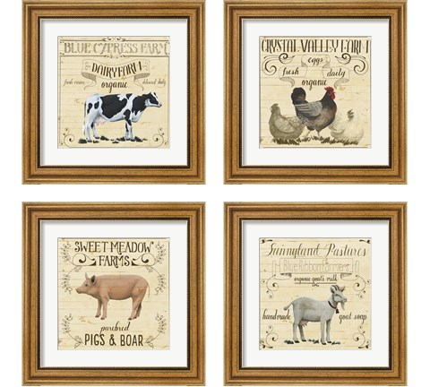 Animal Farm Collection 4 Piece Framed Art Print Set by Grace Popp