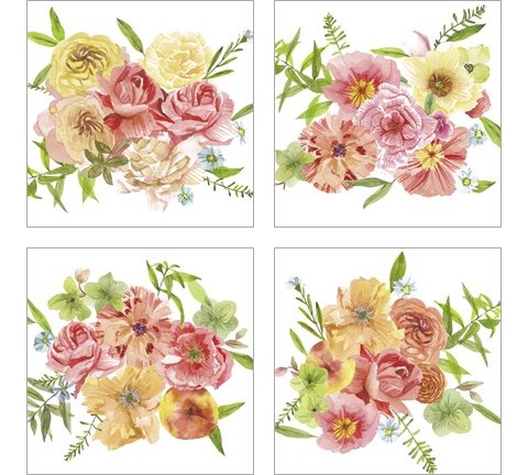 Just Peachy 4 Piece Art Print Set by Melissa Wang