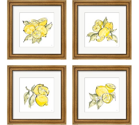 Lemon Still Life 4 Piece Framed Art Print Set by Chris Paschke