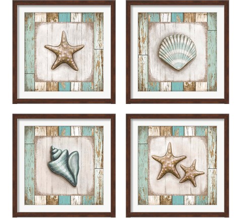 Beach 4 Piece Framed Art Print Set by Elizabeth Tyndall