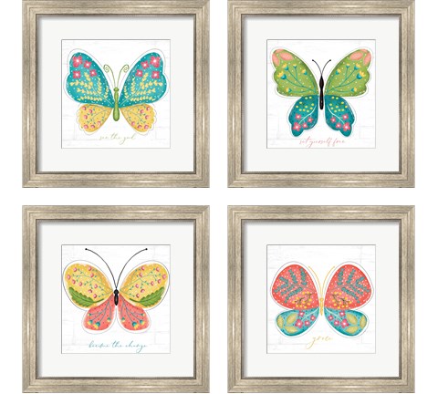 Butterfly Inspiration 4 Piece Framed Art Print Set by Jennifer Pugh