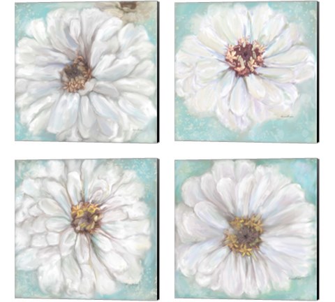 Zinnia  4 Piece Canvas Print Set by Ramona Murdock