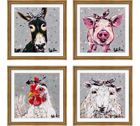 Farm Pop 4 Piece Framed Art Print Set by Jodi Augustine