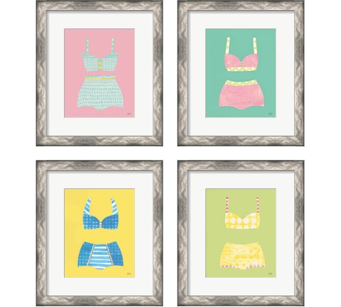 Bathing Beauties Pastel 4 Piece Framed Art Print Set by Melissa Averinos