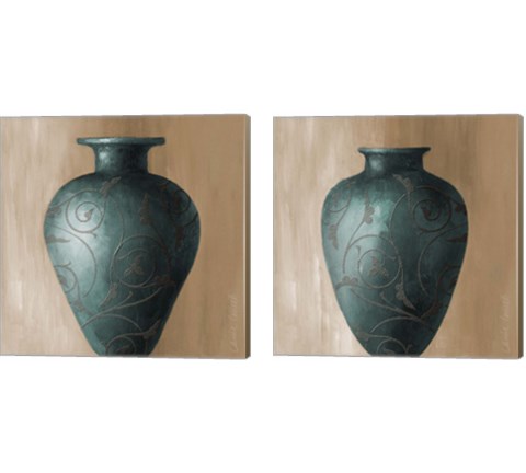 Blue Vessel 2 Piece Canvas Print Set by Lanie Loreth