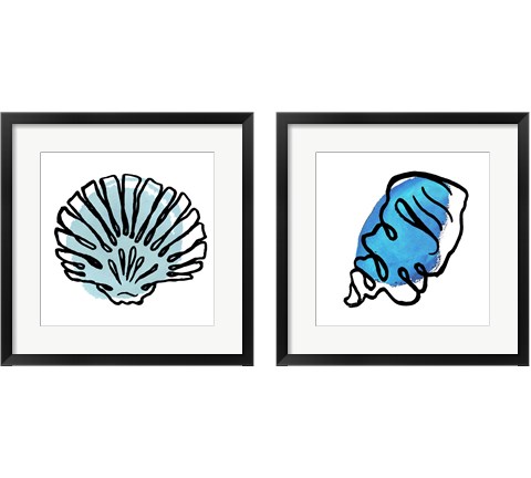 Coastal Contours 2 Piece Framed Art Print Set by Elizabeth Medley